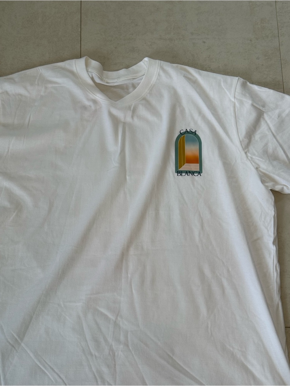 Casablanca White Logo T-Shirt - Men's Casual Tee